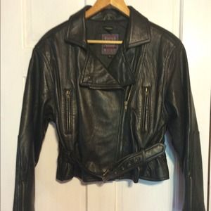 HOLD Adler Genuine Lamb Skin Leather Moto Jacket