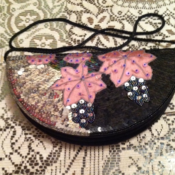 Very delicate hand woven sequin clutch Reduced!!!!