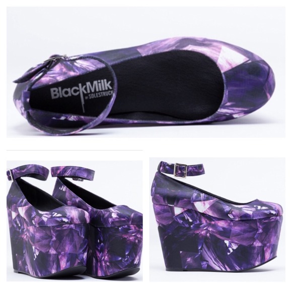 Black Milk x Solestruck Crystal Shak Heels - Picture 1 of 3