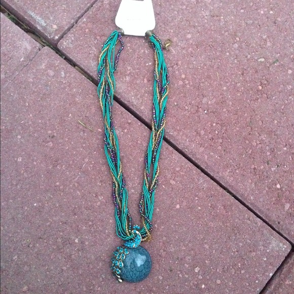Beautiful Peacock Necklace❌SOLD❌ - Picture 2 of 4