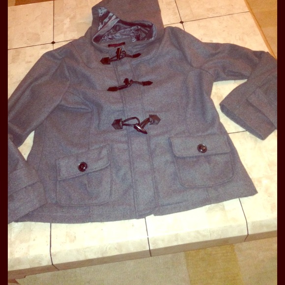 Grey peacoat xl