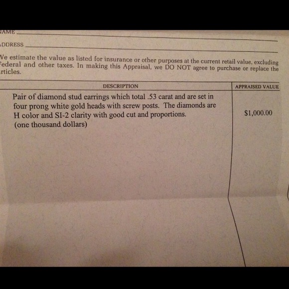 Diamond earring in white gold - Picture 4 of 4