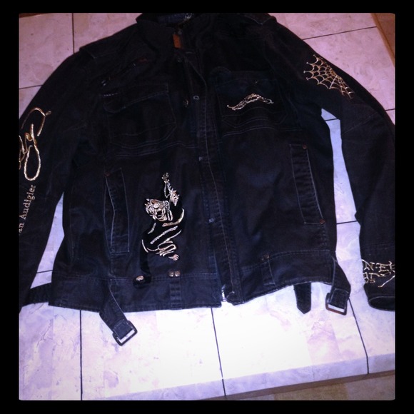 Ed hardy jacket. Heavy.