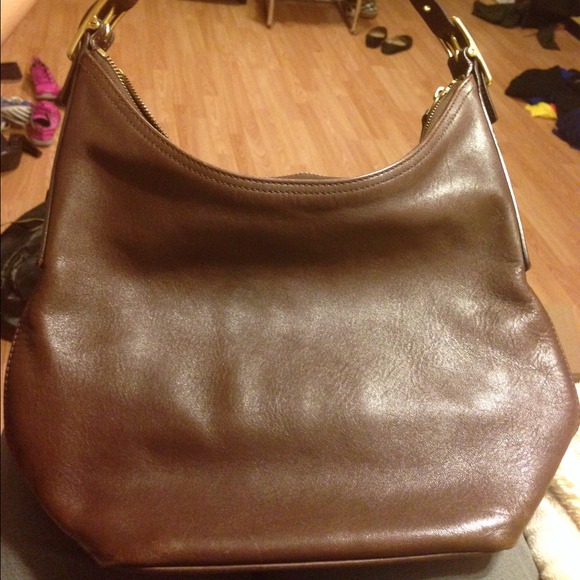authentic leather coach bag