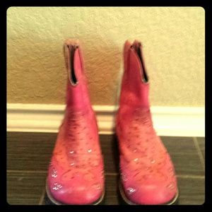 Womens pink justin ropers