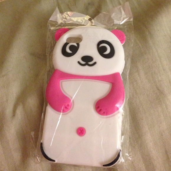 Pink and white iPhone 5c silicone rubber case