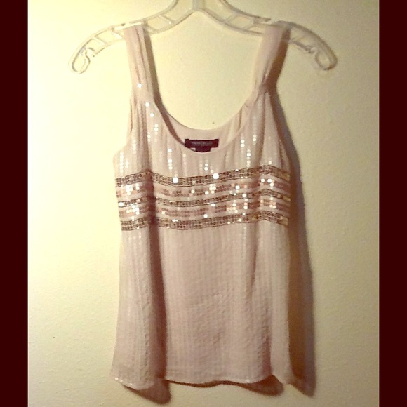 White House Black Market Sequin Top