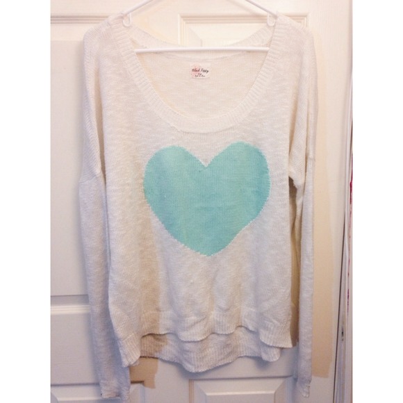 LF Inspired Teal Heart Sweater