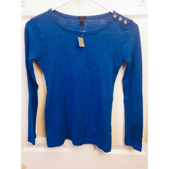 J. Crew Royal Blue Long Sleeve Blouse