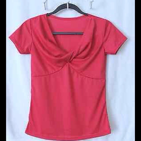 Magenta Sweet v-neck blouse Casual or Dressy XS-S - Picture 2 of 4