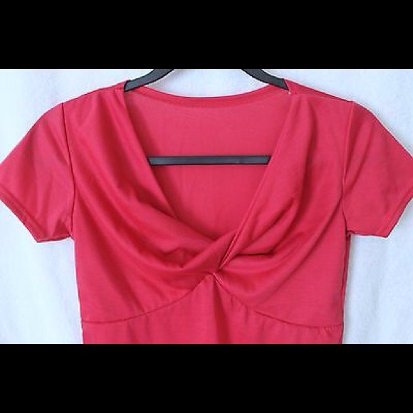 Magenta Sweet v-neck blouse Casual or Dressy XS-S - Picture 4 of 4