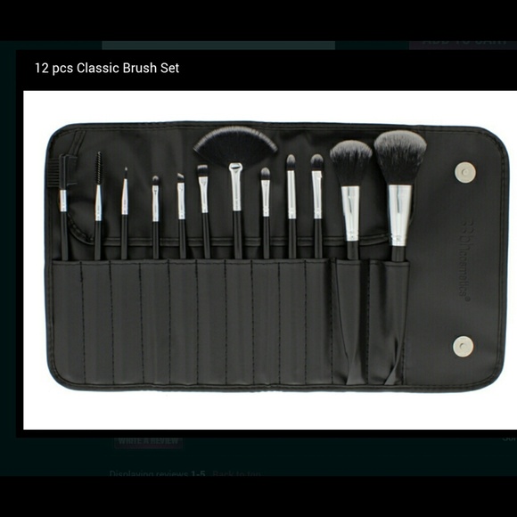 12pc black classic brush set