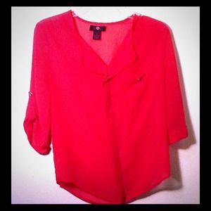 Ultra Flirt Bright Coral Top