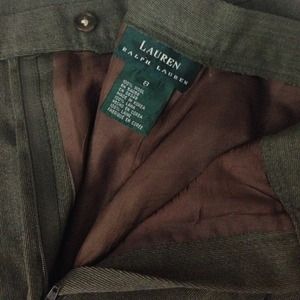 Ralph Lauren 100% wool olive trousers