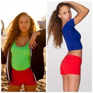 Stretch Bull Denim Short Shorts