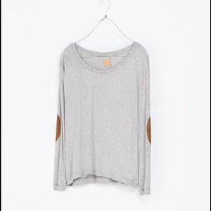 Zara Loose Knit Shirt with Elbow Patches