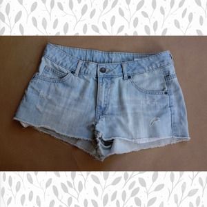 Light Wash Denim Short Shorts