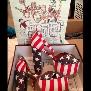 Jeffrey Campbell el-Carmen stars&stripes platforms