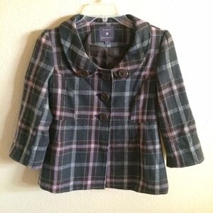 Forever 21 Plaid Coat