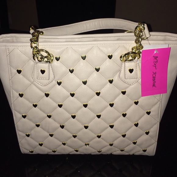 NWT Betsey Johnson Bone Houdini Tote .