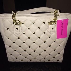 NWT Betsey Johnson Bone Houdini Tote .