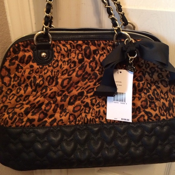 NWT Betsey Johnson Leopard Dome Bag.