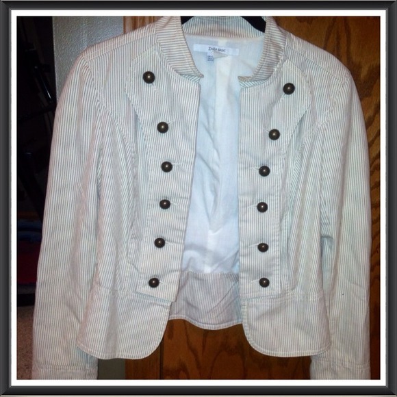 Zara Basic Military Jacket Blazer Size Small