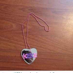 Mirror name necklace