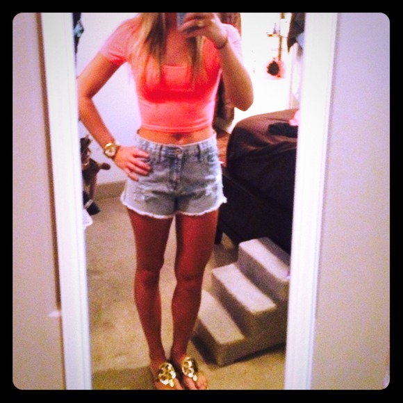 SOLD High waisted denim shorts