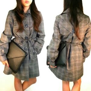 Grey trench coat