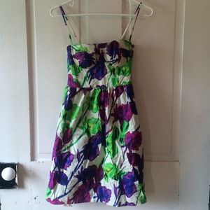 Bright Floral Bustier Dress