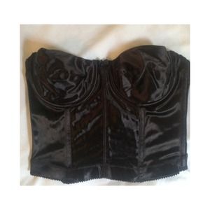 Vintage Black Bustier 34B