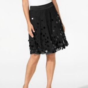 Black sequin skirt
