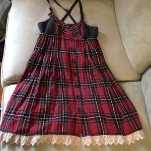 Free People cotton and wool trim dress