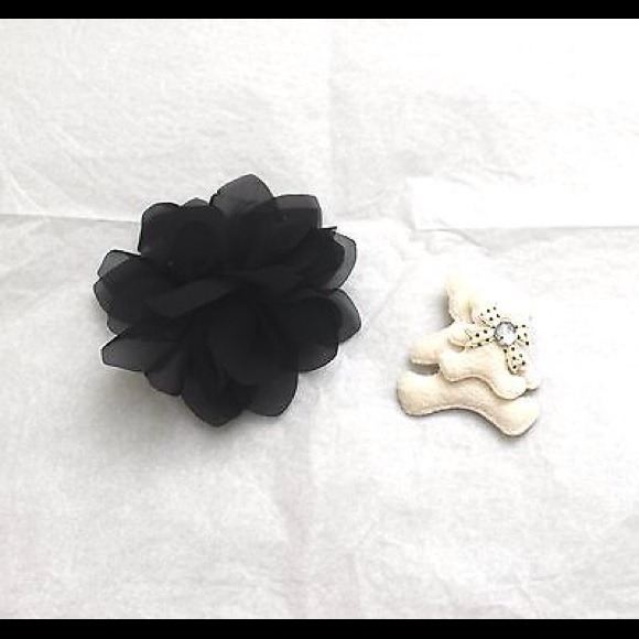 Set of 2! Forever21 Flower Brooch + Vintage Bear - Picture 1 of 4