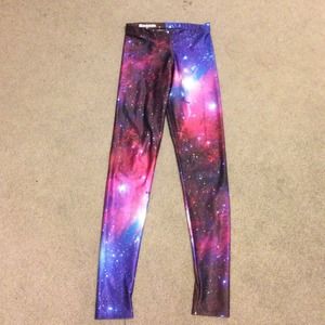 Purple Galaxy nylon Blackmilk leggings!