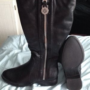 Black riding boots