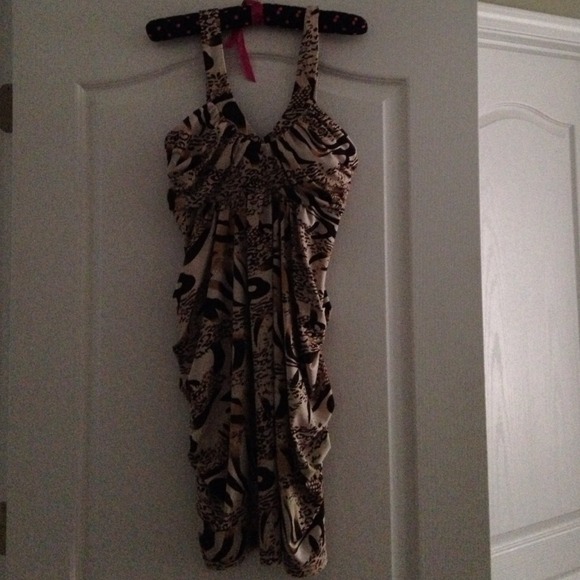 Brown & Beige Animal Print Dress