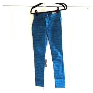 Rag & Bone legging vintage biscay tweed print blue