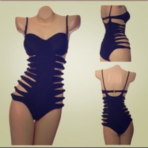 Sexy one piece bikini girl bathing suit