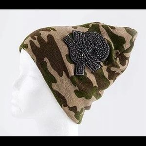 ***HOST PICK!!!***Camo & Bling Skull Beanie