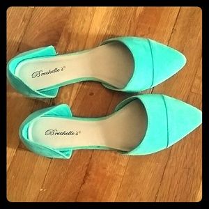 Beautiful Aqua blue flats and blue cardigan bundle