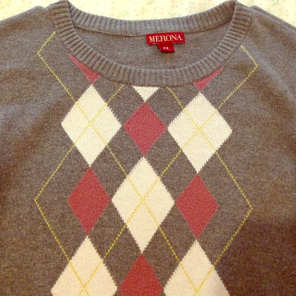 MERONA Grey Argyle Sweater