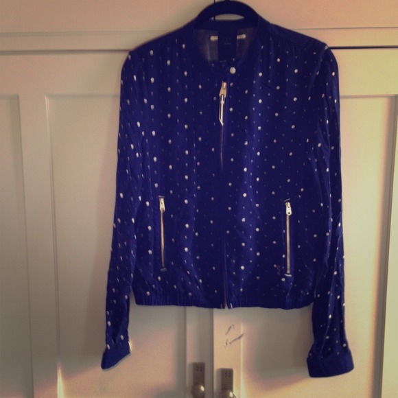 G-Star Correctline Polka Dot Zip Bomber Jacket