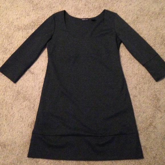 NY&Co charcoal 3/4 sleeve dress