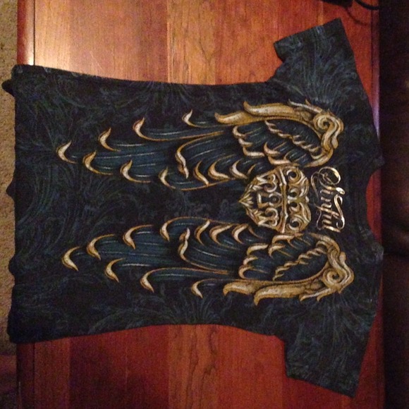 Sinful by Affliction Love and Pride shirt - Picture 2 of 2