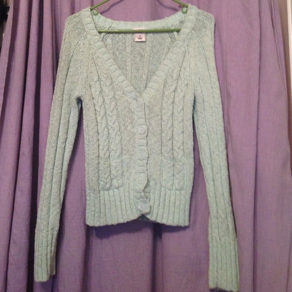 Blue knit sweater