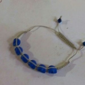 Blue skull bracelet
