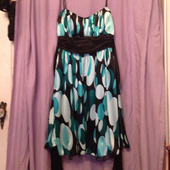 Blue dotted dress