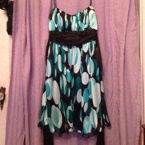 Blue dotted dress